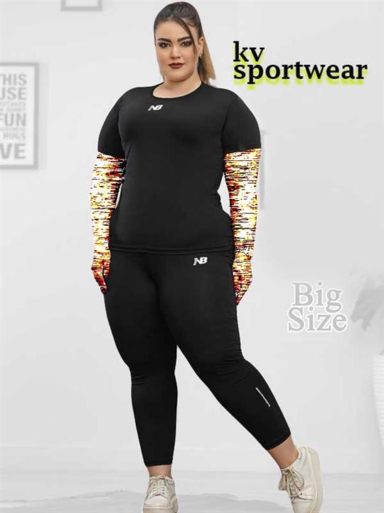 ست تیشرت شلوار سایز بزرگ ورزشی زنانه New Balance